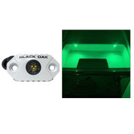 Black Oak Rock Accent Light Green LEDs White Housing MAL-G Boat Sailboat Marine