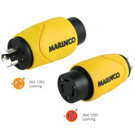 Marinco Straight Adapter 20A Locking Male x 30A Locking Female Connector S20-30