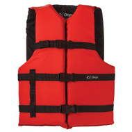 Onyx Nylon General Purpose Life Jacket Adult Universal Red 103000-100-004-12 Boat
