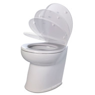 Jabsco Deluxe Flush 14" Toilet 12V Raw Water Remote Rinse Pump Lid 58260-3012