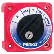 Perko Compact Medium Duty Battery Selector Switch w/Key Lock 8512DP Boat Marine