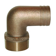 GROCO 3/4"NPTx3/4"ID Bronze 90Degr Elbow Pipe to Hose Fitting STD Flow  PTHC-750