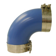 Trident 4" ID 90Degree Elbow Wet Exhaust Blue Silicone Molded 4 T-Bolt Clamp