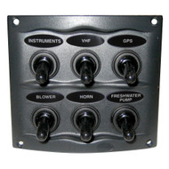 BEP Waterproof Panel 6 Switches Grey 3.75'x4.25'x2.9' 20Amps 900-6WP Boat Marine