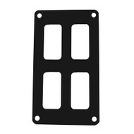 Pacer Switch Panel 2 Switch 2 Row 3"x4.75" Black Powder Coated Alumin PSC-22-BK
