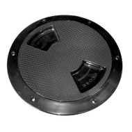 Sea-Dog Quarter-Turn Textured Deck Plate w/Internal Collar Black 8" 336387-1