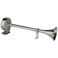 Schmitt Marine Deluxe All-Stainless Single Trumpet Horn 24V 12427 Boat Marine