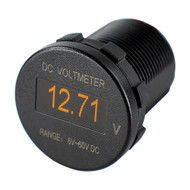 Sea-Dog OLED Voltmeter Round Reverse polarity 421600-1 Boat Sailboat Marine