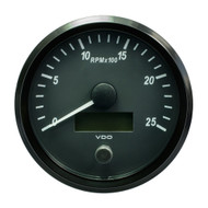 VDO SingleViu 100mm (4") Tachometer 2500 RPM A2C3832820030 Boat Sailboat Marine