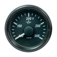 VDO SingleViu 52mm (2-1/16") Oil Temp. Gauge 300deg F 322-18 Ohm A2C3833410030