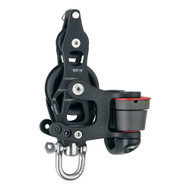 Harken 45mm Aluminum 1 Element Fiddle Block Swivel Becket 150 Cam Cleat 6234