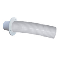 Trident Marine 10' White Stern Flex Hose w/Transom Flange TFK-10W Boat Marine