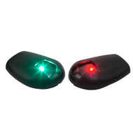 Sea-Dog Black Side Mount LED Navigation Lights 1 NM Port & Starboard 400078-1