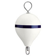 Polyform 17" CM Mooring Buoy SS Iron White Blue Stripe CM-3SS W-STR Boat Marine
