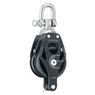 Harken 60mm Double Aluminum Element Block w/Swivel & Becket 6270 Sailboat Marine