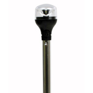 Attwood LightArmor AllAround Light 20"Alum Pole Black Vertical Base 5551-PA20-7