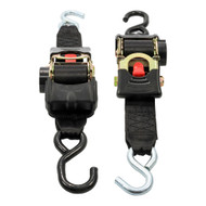 Camco Retractable Tie Down Straps 2" Width 6' Dual Hooks 50031 Boat Marine