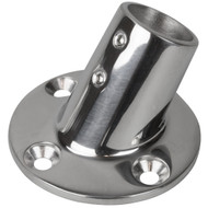 Sea-Dog Rail Base Fitting 2-3/4" Round Base 60deg 316 Stai Steel 1" OD 280601-1