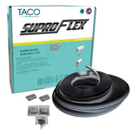 TACO SuproFlex Rub Rail 2"Hx1.2"W BLACK 60' Flex Chrome Insert  V11-9990BBK60-2