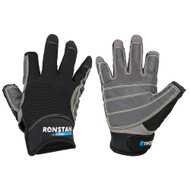 Ronstan Sticky Race Gloves 3-Finger Black XL CL740XL Boat Sailboat Marine