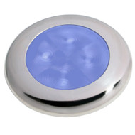 Hella Marine Slim Line LED Courtesy Lamp Blue Round S.S. Bezel 12V 980502221