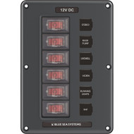 Blue Sea 4322 Circuit Breaker Switch Panel 6 Position Gray 4322 Boat Marine