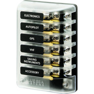 Blue Sea 5015 ST Glass Fuse Block w/Negative Bus 5015 Electrical Boat Marine