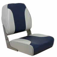 Springfield Economy Multi-Color Folding Seat Grey/Blue 1040651 Boat Marine