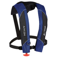 Onyx A/M-24 Automatic/Manual Inflatable PFD Life Jacket Blue 132000-500-004-15