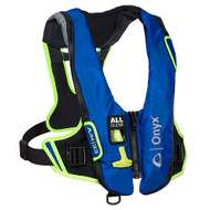 Onyx Impulse A/M-33 All Clear Auto/Manual Inflatable Life Jacket Blue  Boat Marine