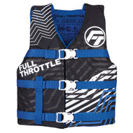 Full Throttle Youth Nylon Life Jacket Blue/Black 112200-500-002-22 Boat Marine