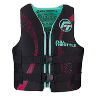 Full Throttle Adult Rapid-Dry Life Jacket S/M Aqua/Black 142100-505-030-22 Marine