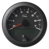 Veratron 3-3/8" Gauge OceanLink NMEA 2000 Tachometer 7000 RPM Black Dial Bezel