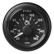Veratron 2" Gauge ViewLine Pyrometer 250-1650degF Black Dial A2C59512334 Boat