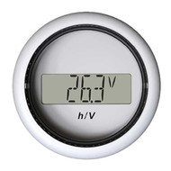 Veratron 52MM (2-1/16") ViewLine Gauge Hour Counter-Voltmeter White B00006302