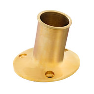 Whitecap Top-Mounted Flag Pole Socket Polished Brass 1" ID S-5002B Boat Marine