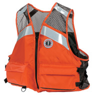 Mustang Industrial Mesh Vest Orange Small/Medium MV1254T1-2-S/M-216 Boat Marine