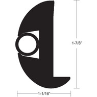 TACO Flex Vinyl 1-7/8"x1-1/16" Rub Rail 70' Black w Insert V11-2423BBK70-2 Boat