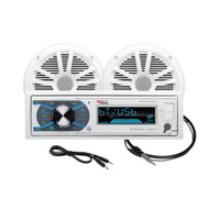 Boss Audio MCK632WB.6 Marine Stereo & 6.5" Speaker Kit White  Boat Marine