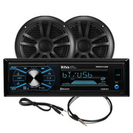 Boss Audio MCBK634B.6 Marine Stereo & 6.5" Speaker Kit Black  Boat Marine