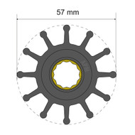 Albin Group Premium Impeller Kit 57x16x48.2mm 12 Blade Spline Insert 06-01-014