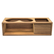 Whitecap Teak Two Insulated Drink/Binocular Rack w/Tray 62616 Boat Marine