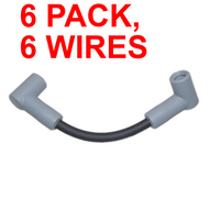 6 PACK Spark Plug Wire 6" LONG for Johnson Evinrude 150-175-200-225-250 outboard