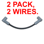 2PACK Johnson Evinrude 10-15-20-25-30-40-45-50 Spark Plug 9" Wire 582365 Ignition Coil