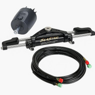 SeaStar Boat Hydraulic Steering KIT w F.M. Cylinder-Helm-Hose 20' Yamaha Suzuki