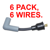 6 PACK Mercury Force V6 115-125-135-150-175-200 Wire 5" Spark Plug 84-813715A9