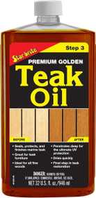 Star Brite 85132 Premium Golden Teak Oil QUART Step 3 Boat Wood Cabin Deck