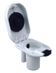 Perko 1319 DPG WHT Combination Gas Fill Tank 1-1/2" Hose & Vent Boat Marine Deck