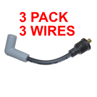 3 PACK Mercury Force 30-45-50-60-75-90 Spark Plug 7"wire 821945A28 & T28 F718503