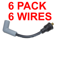 6PACK Mercury Force 135-150-175-200 Wire 7" Spark Plug 821945A28 813706A F718503